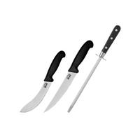 SET NOŽEVA      3 dela  - crna, Osnovno, metal/plastika - Samura