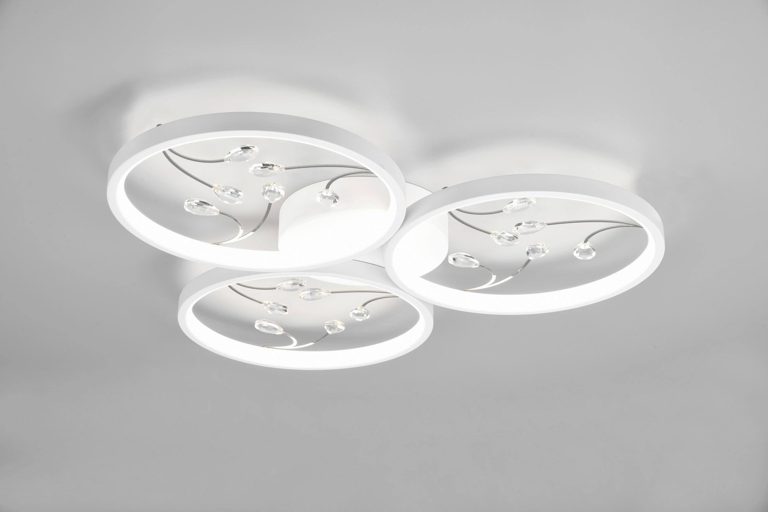 LED-DECKENLEUCHTE Groovy 62/6 cm   - Weiß, Design, Metall (62/6cm) - Trio Leuchten