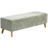 BETTBANK Webstoff Eiche Hellgrün  - Hellgrün, Design, Holz/Textil (145/45/48cm) - Esposa