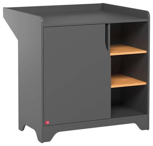 WICKELKOMMODE Leaf Graphitfarben  - Graphitfarben, MODERN, Holzwerkstoff (88,5/89,5/75-44cm) - MID.YOU