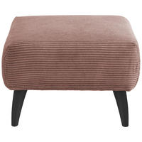 HOCKER Cord Buche, Fichte, Kiefer Rosa  - Schwarz/Rosa, MODERN, Holz/Textil (66/44/66cm) - MID.YOU