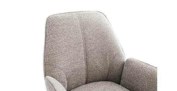 ARMLEHNSTUHL  Sitzfläche 180° drehbar, automatische Rückholfunktion  - Schwarz/Grau, Design, Textil/Metall (59/88/63cm) - Carryhome