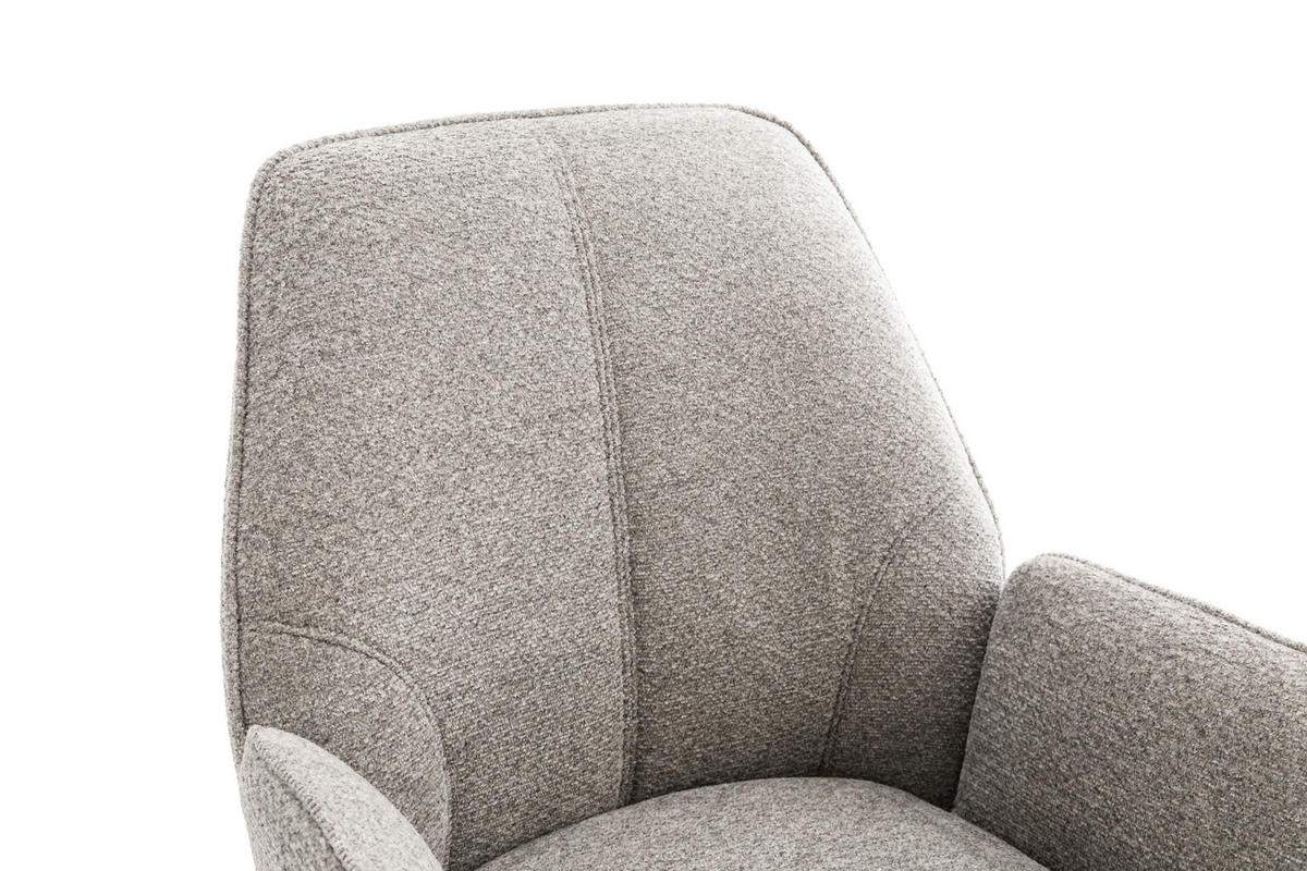 ARMLEHNSTUHL  in Eisen Struktur  - Schwarz/Grau, Design, Textil/Metall (59/88/63cm) - Carryhome