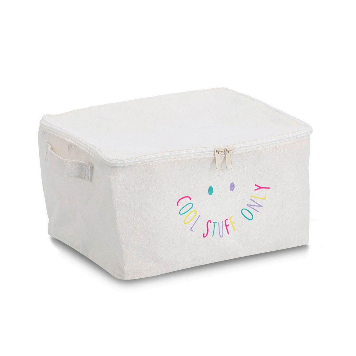 AUFBEWAHRUNGSBOX Cool Stuff  - Creme, Basics, Textil (30/24/15cm) - Zeller Present