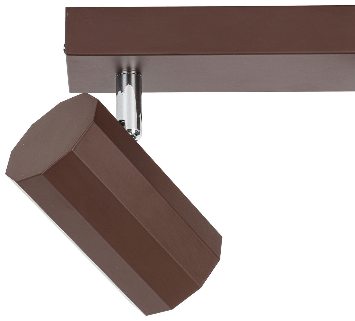 DECKENLEUCHTE 40,50/14,5/10,5 cm   - Chromfarben/Mokka, Trend, Kunststoff/Metall (40,50/14,5/10,5cm) - Novel