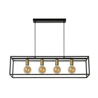 HÄNGELEUCHTE Ruben 92/22/150 cm  - Schwarz, Basics, Metall (92/22/150cm) - Lucide