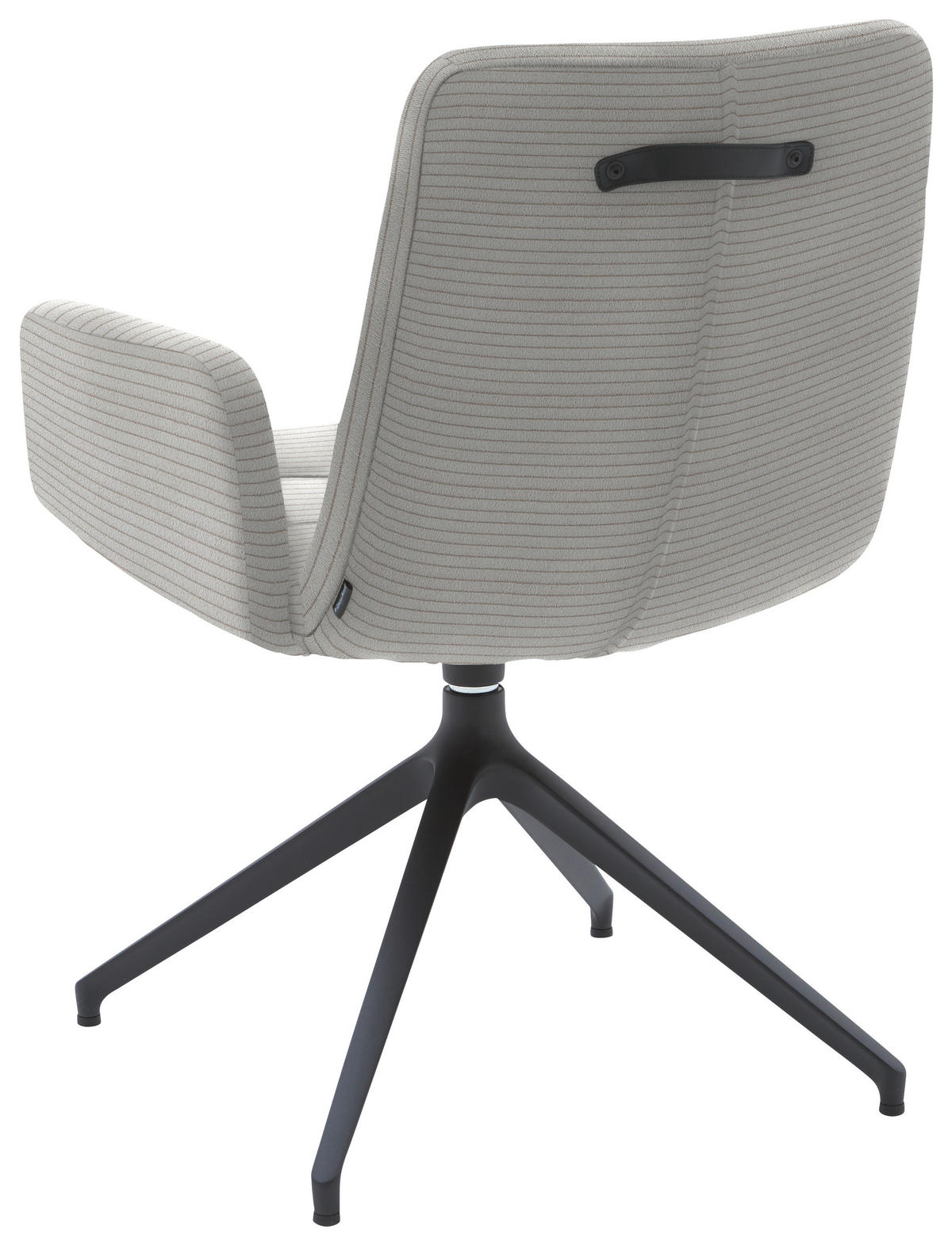 ARMLEHNSTUHL  in Cord  - Greige/Schwarz, Design, Textil/Metall (61/88/66cm) - Dieter Knoll