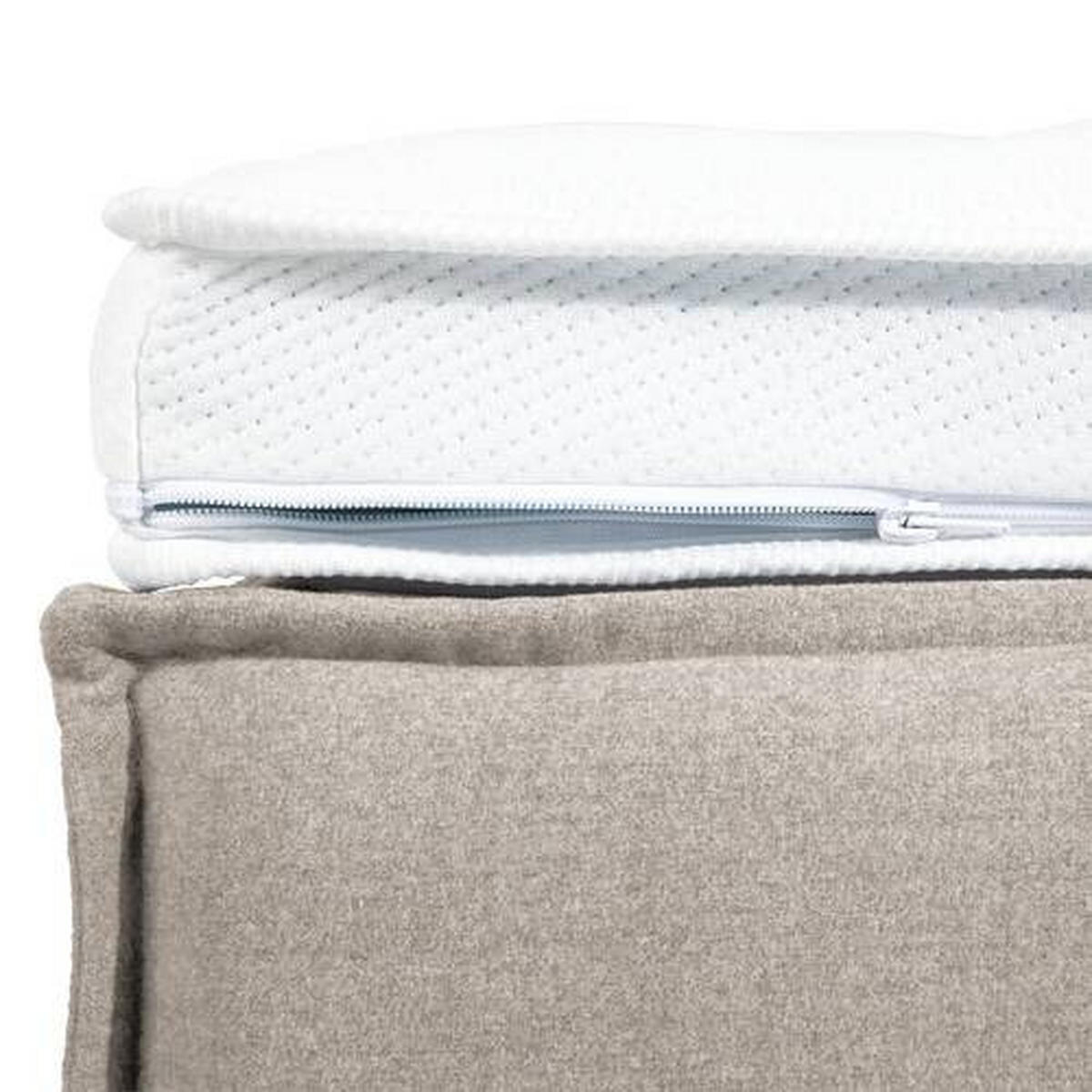 BOXSPRINGBETT 180/200 cm  in Beige  - Beige, Design, Textil (180/200cm) - home24
