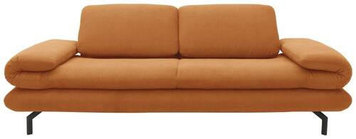 2-SITZER-SOFA Webstoff Honig  - Schwarz/Honig, Design, Textil/Metall (204/83/98cm) - LOOKS by W.Joop