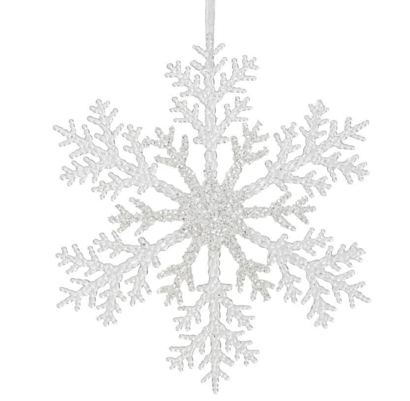 DEKORATIONSHÄNGE  - silver/transparent, Klassisk, plast (21cm)