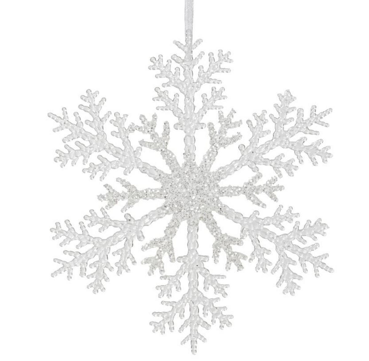 DEKOHÄNGER 21 cm  - Transparent/Silberfarben, KONVENTIONELL, Kunststoff (21cm)