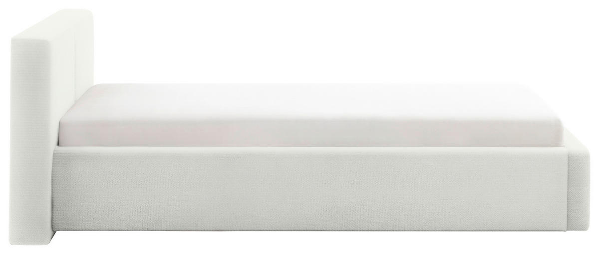 POLSTERBETT 140/200 cm  Weiss  - Weiss, Basics, Holz/Textil (140/200cm) - Boxxx