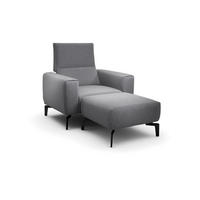 SESSELSET in Chenille Anthrazit  - Anthrazit/Schwarz, Design, Textil/Metall (110/85/86-94cm) - SENSOO