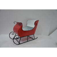 DEKOSCHLITTEN  - Rot/Schwarz, LIFESTYLE, Metall (27,5cm) - X-Mas