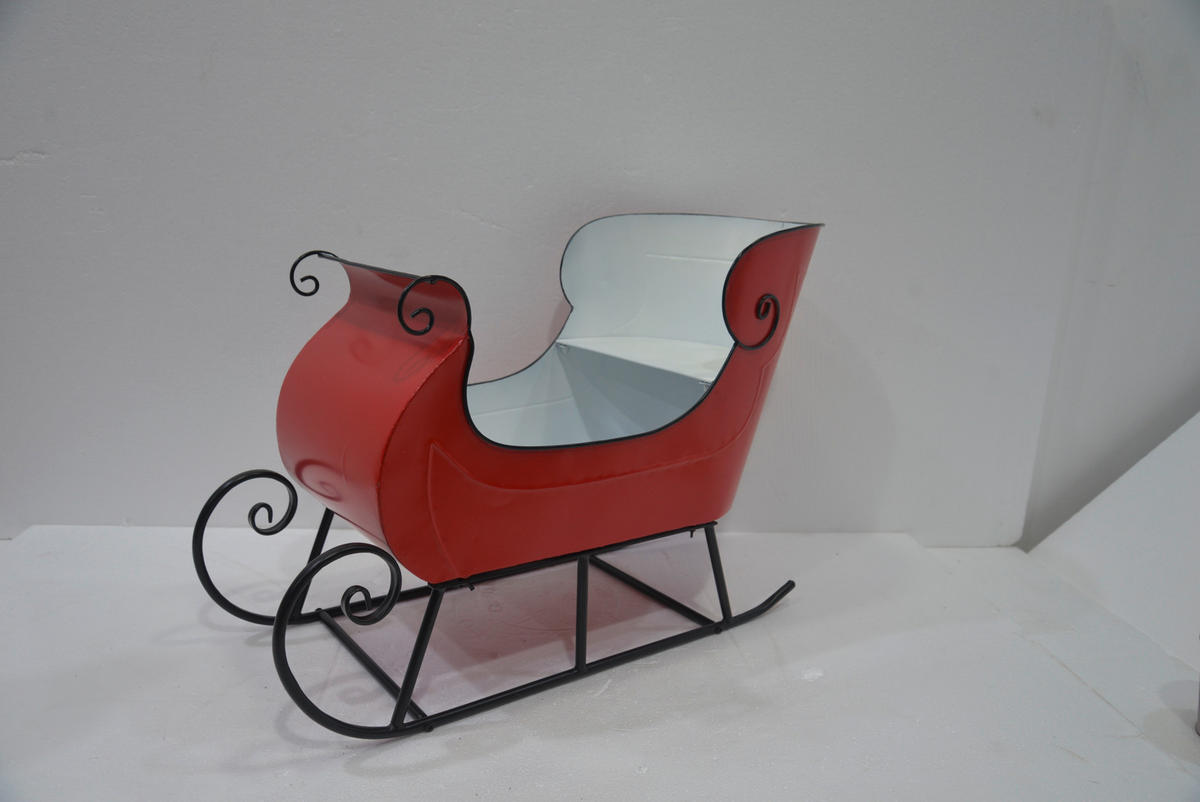 DEKOSCHLITTEN  - Rot/Schwarz, LIFESTYLE, Metall (27,5cm) - X-Mas