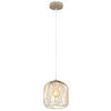 HÄNGLAMPA DICHTI 18/150 cm  - vit/sandfärgad, Basics, metall/plast (18/150cm) - Globo