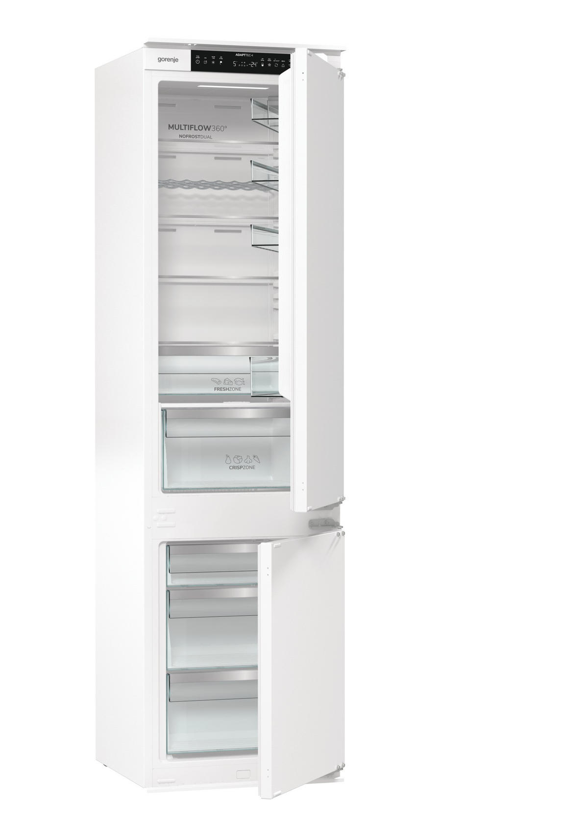 KÜHL-GEFRIER-KOMBINATION NRKI519D61WF  - Weiß, Metall (54/193,2/54,5cm) - Gorenje