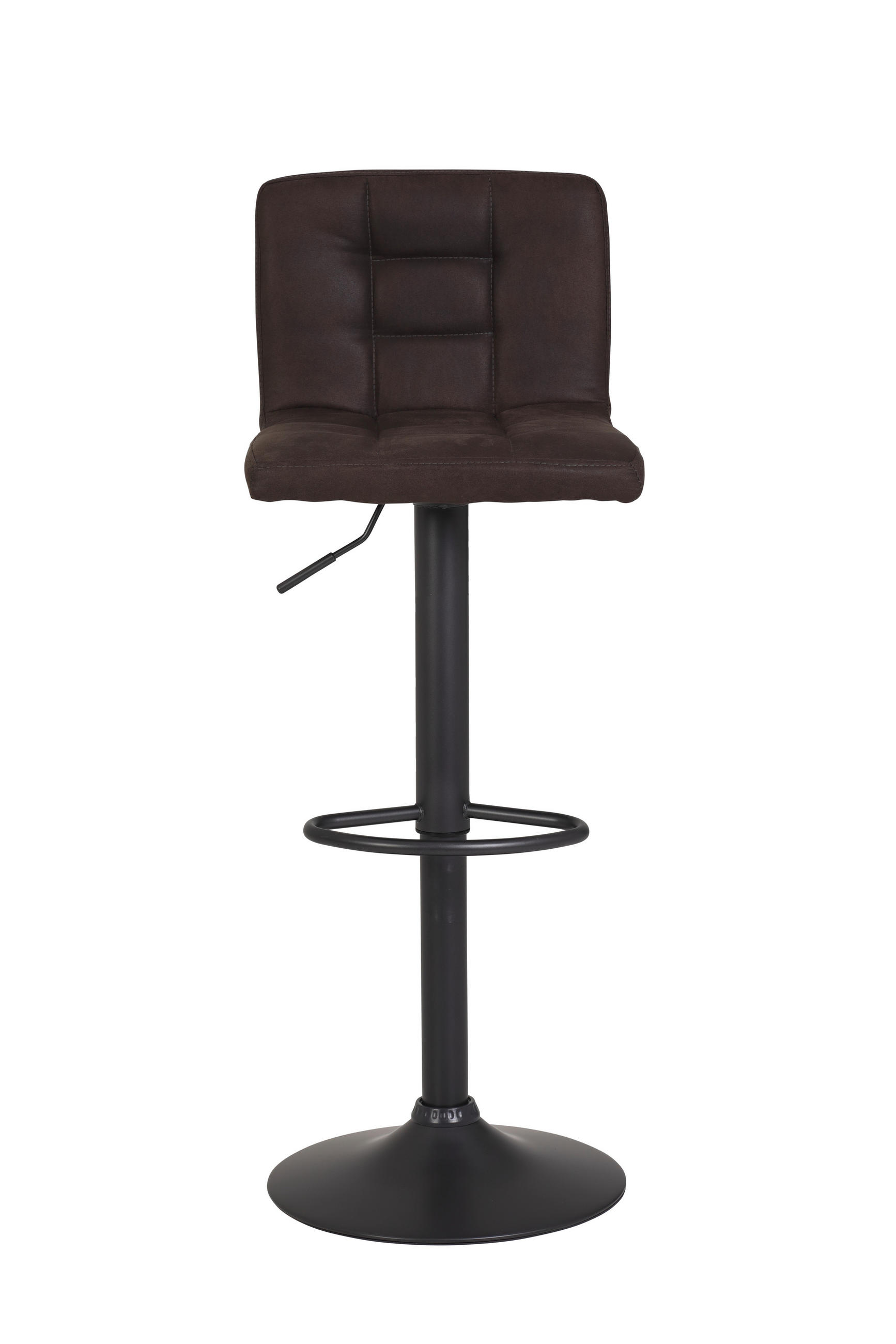 BARHOCKER-SET Mikrofaser Schlammfarben Stahl Sitzfläche 360° drehbar  - Schlammfarben/Dunkelgrau, MODERN, Textil/Metall (40/85/48cm) - MID.YOU
