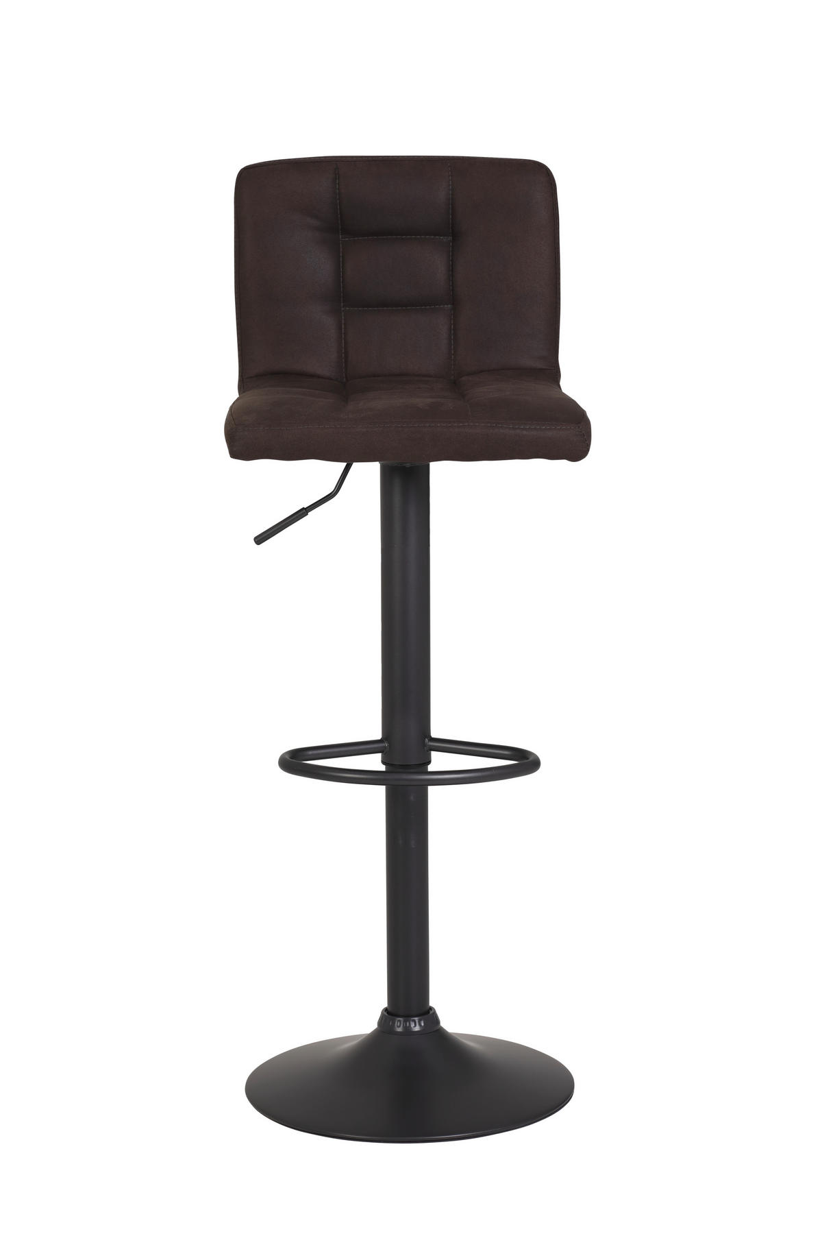 BARHOCKER-SET Mikrofaser Schlammfarben Stahl Sitzfläche 360° drehbar  - Schlammfarben/Dunkelgrau, MODERN, Textil/Metall (40/85/48cm) - MID.YOU