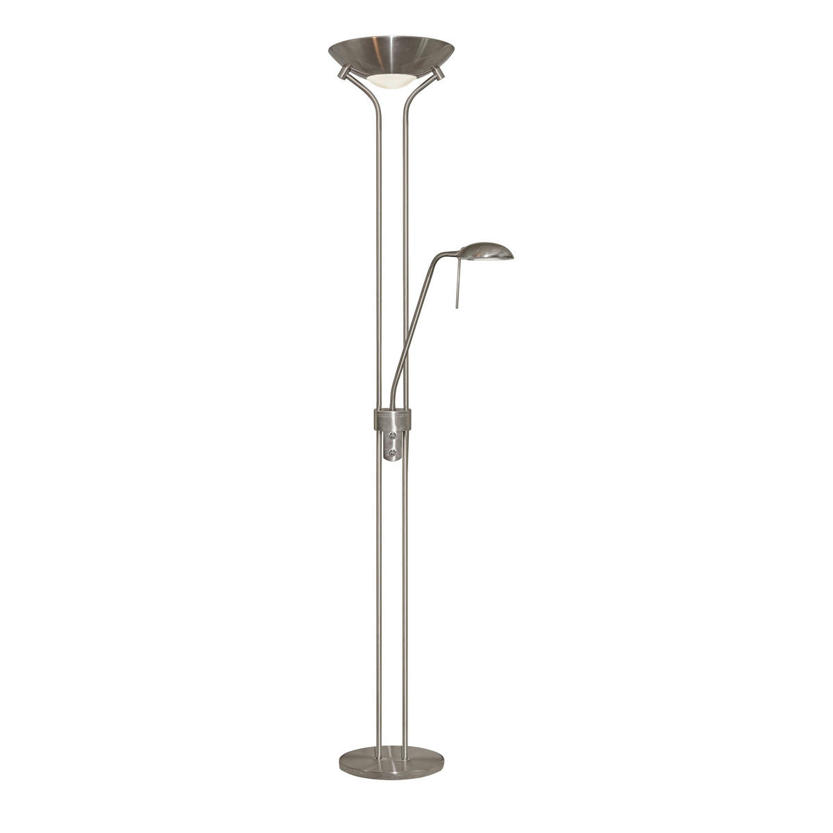 LED-DECKENFLUTER 25.4/180 cm    - Silberfarben, Basics, Glas/Metall (25.4/180cm) - Searchlight