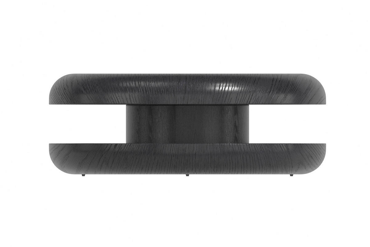 COUCHTISCH furniert 90/90/35 cm rund Schwarz  - Schwarz, MODERN, Holzwerkstoff (90/90/35cm) - Livetastic
