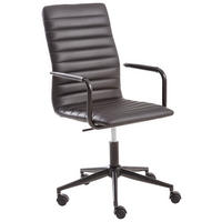 SNURRSTOL  i läderimitation svart  - svart, Modern, metall/textil (58/103/45cm) - Best Price