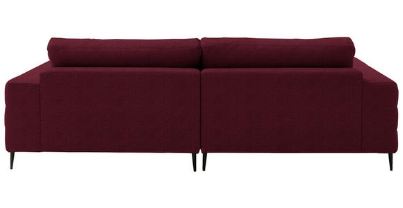 ECKSOFA  in Flachgewebe Rot  253/177 cm  - Rot/Schwarz, Design, Textil/Metall (253/177cm) - Dieter Knoll