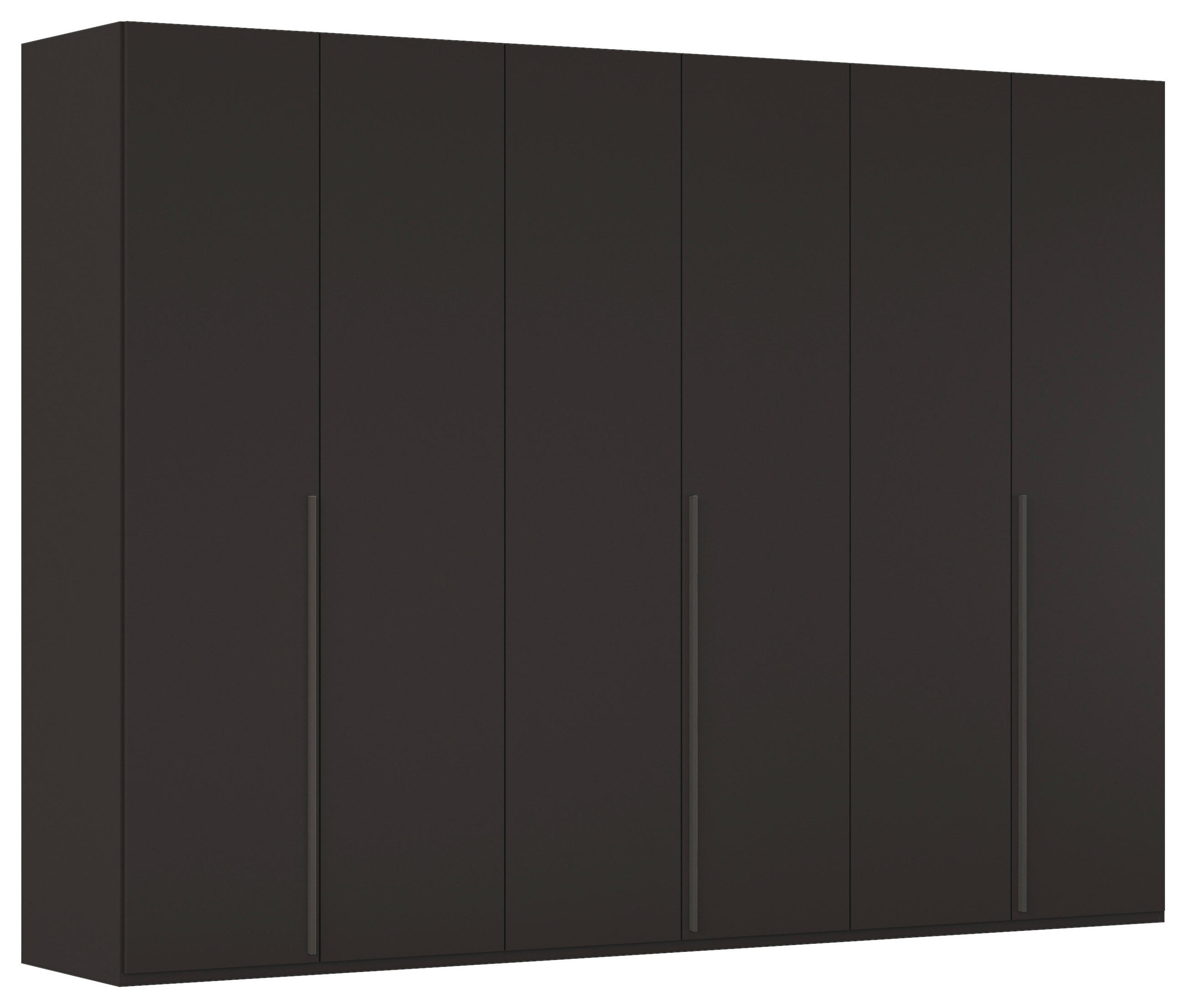 DREHTÜRENSCHRANK 301/223/60 cm 6-türig Schwarz  - Graphitfarben/Schwarz, Design, Holzwerkstoff/Metall (301/223/60cm) - home24