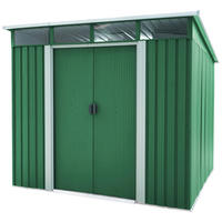 GERÄTEHAUS 238/203/278 cm  - Weiß/Grün, Basics, Metall (238/203/278cm)