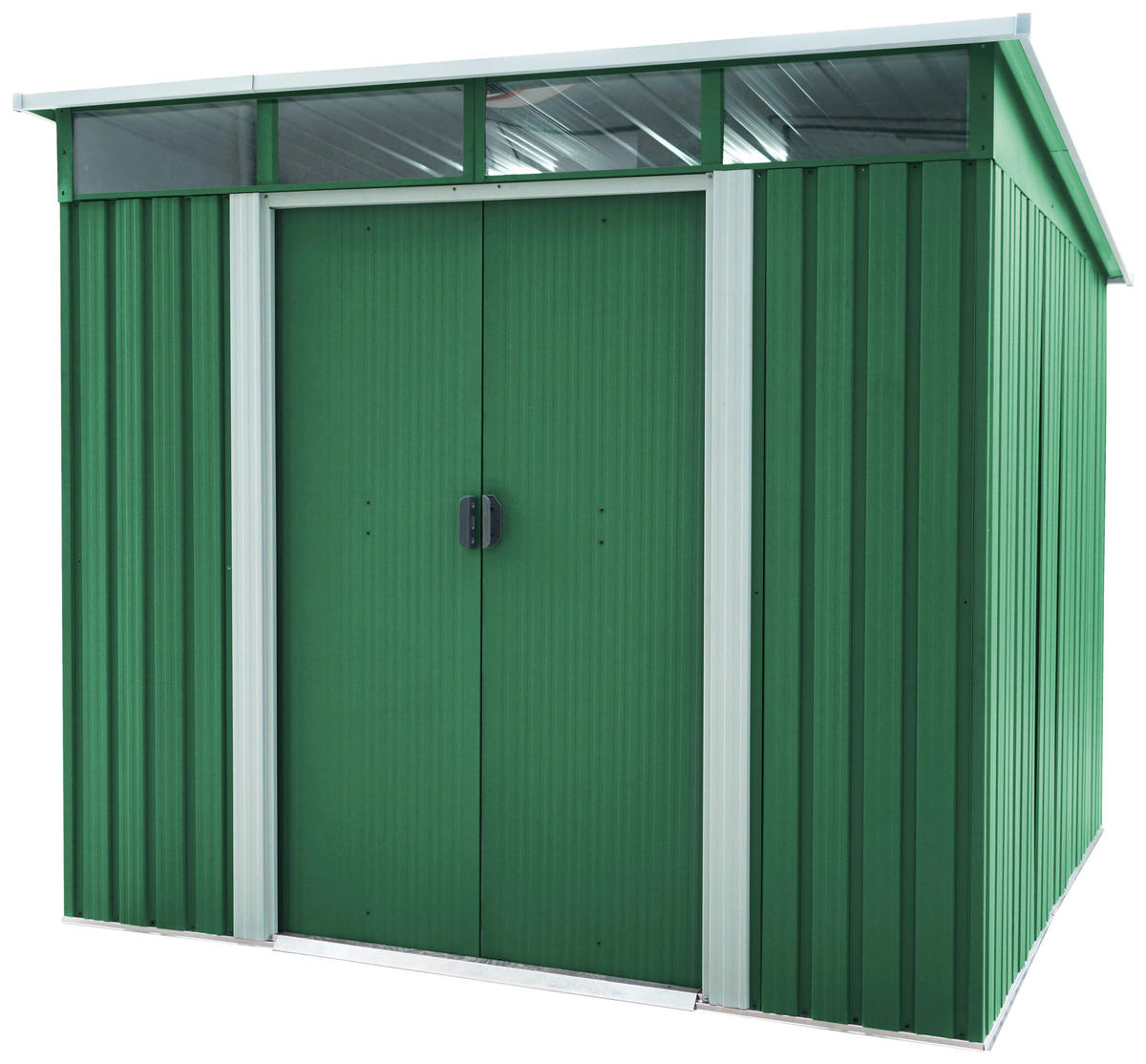 GERÄTEHAUS 238/203/278 cm  - Weiß/Grün, Basics, Metall (238/203/278cm)