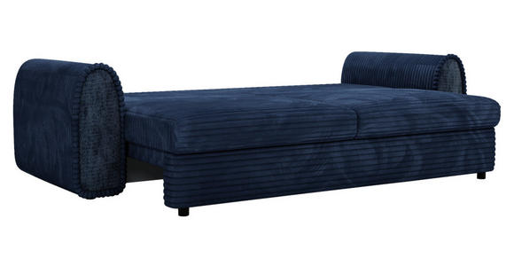 SCHLAFSOFA in Cord, Feincord Dunkelblau  - Schwarz/Dunkelblau, KONVENTIONELL, Kunststoff/Textil (240/83/116cm) - Carryhome