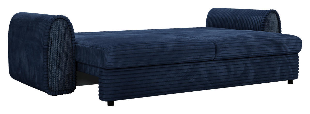 SCHLAFSOFA in Cord, Feincord Dunkelblau  - Schwarz/Dunkelblau, Konventionell, Kunststoff/Textil (240/83/116cm) - Carryhome