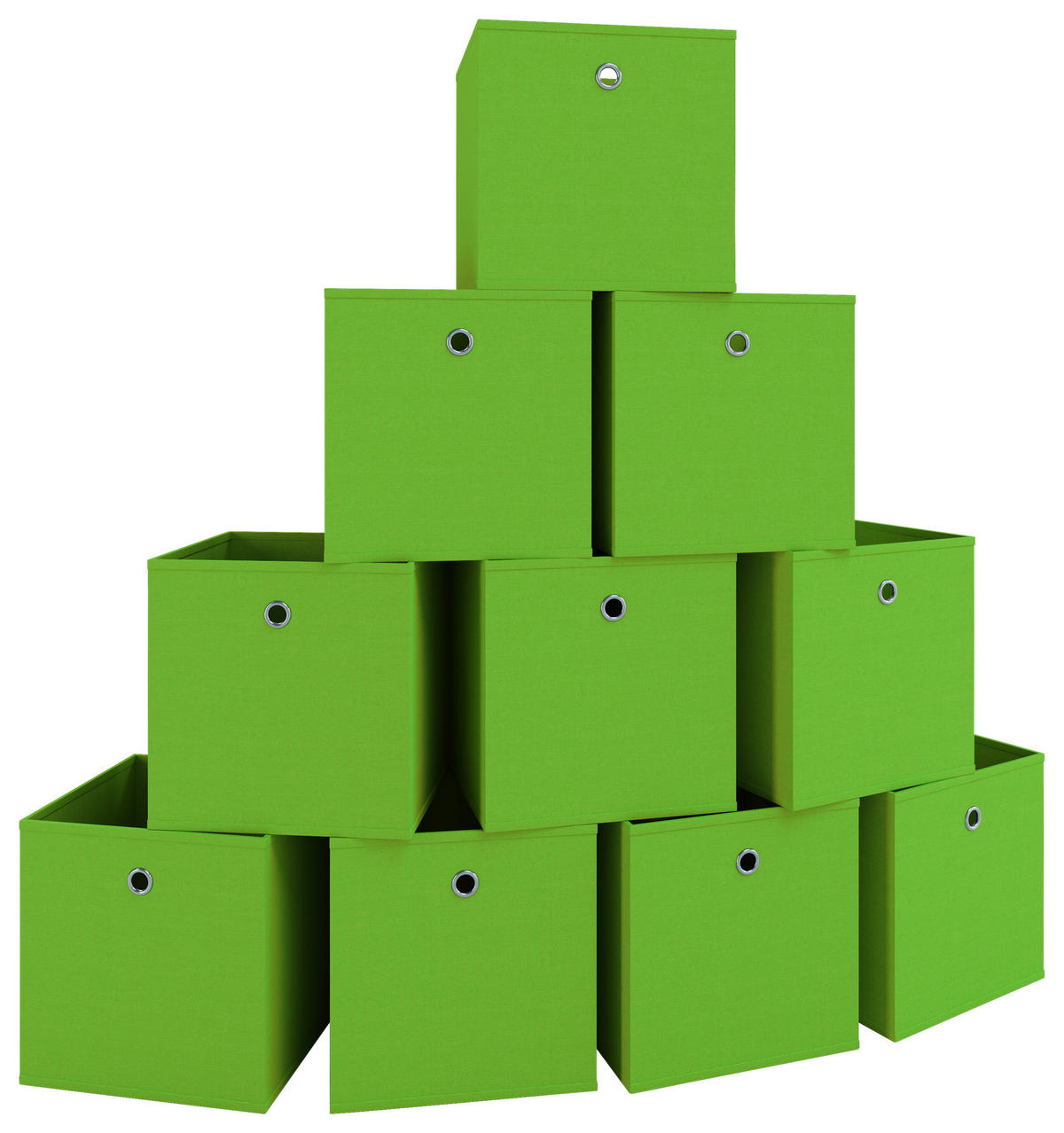 FALTBOX  - Grün, Modern, Textil (27/28/27cm) - MID.YOU