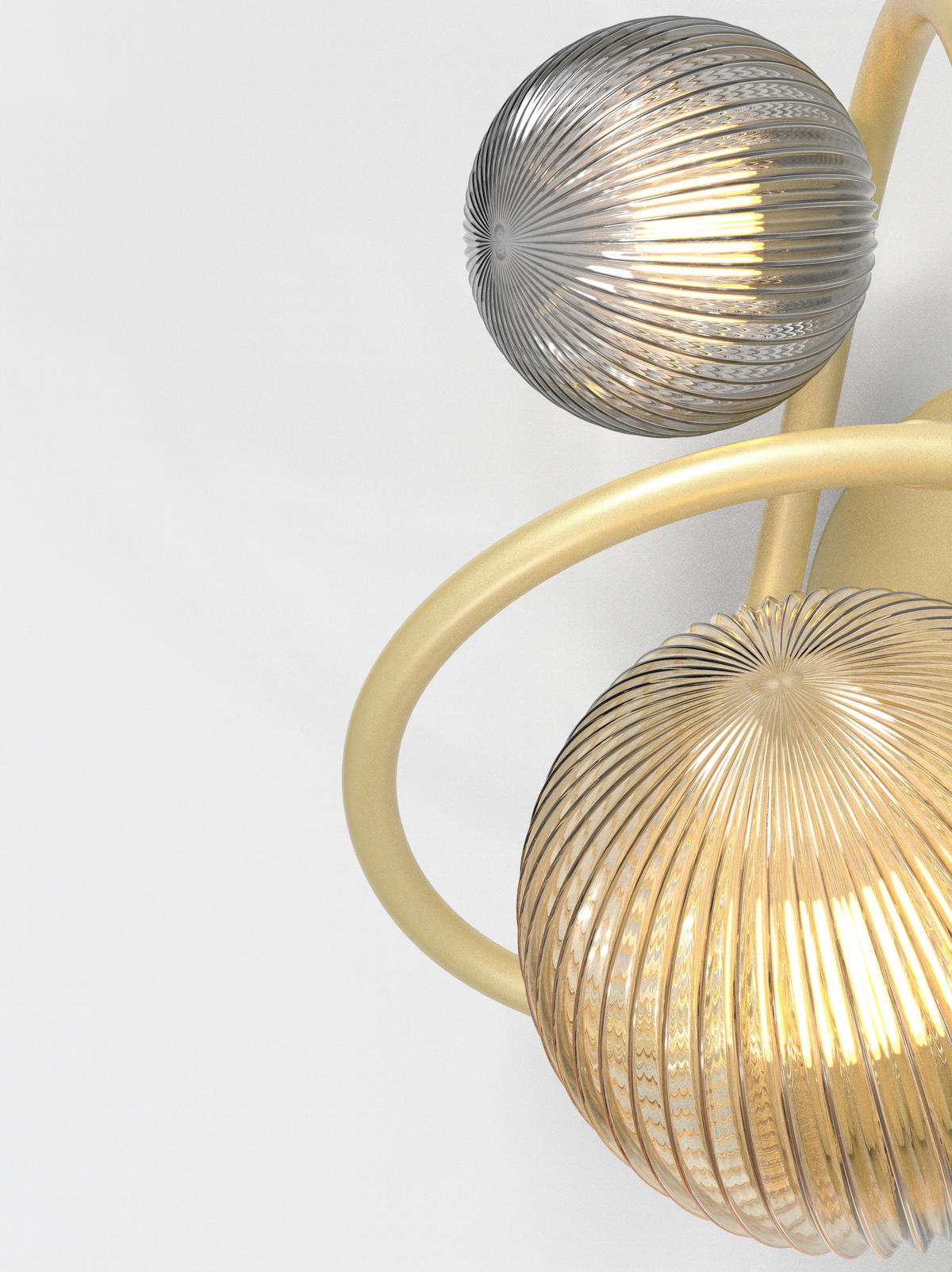 Aplică De Perete Cu Led 27/25,6/29,5 cm    - auriu, Design, sticlă/metal (27/25,6/29,5cm) - Wofi