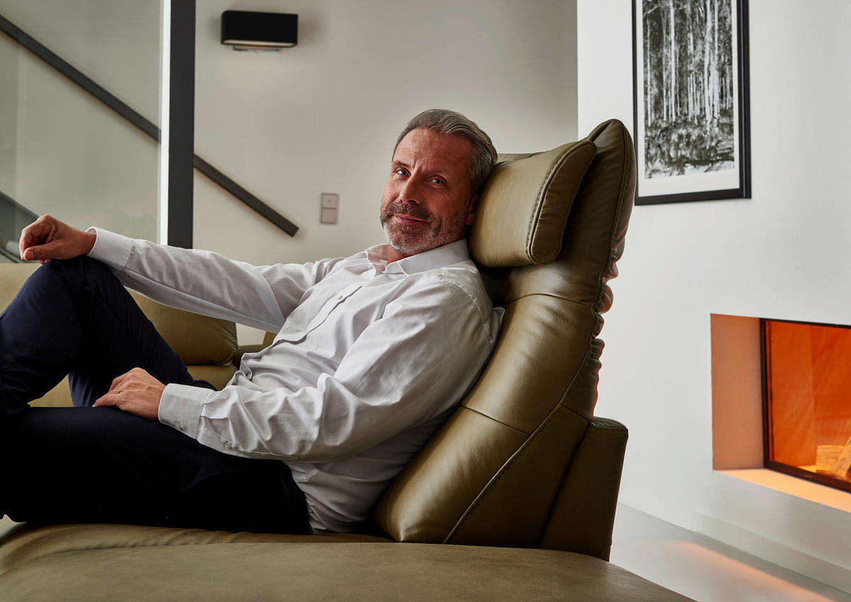 ECKSOFA Valdera Schlammfarben Echtleder  - Schlammfarben/Schwarz, Design, Leder/Metall (280/246cm) - Hukla