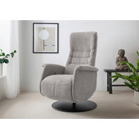 RELAXSESSEL in Textil Grau  - Schwarz/Grau, MODERN, Textil/Metall (72/118/85-165cm) - Livetastic