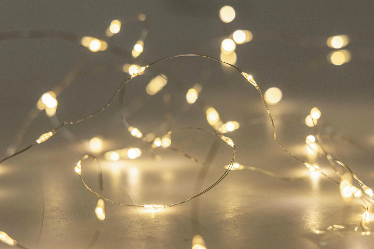 LICHTERKETTE 195 cm  - Transparent/Silberfarben, KONVENTIONELL, Kunststoff (195cm) - X-Mas
