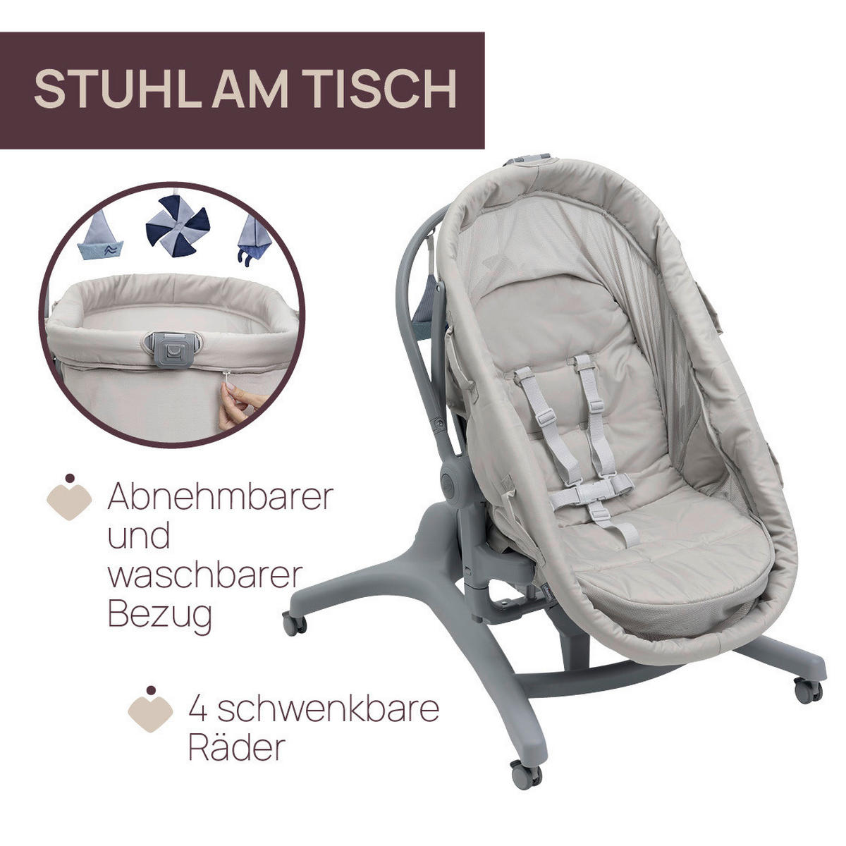 STUBENWAGEN BABY HUG PRO   - Beige, Basics (85/60/88-122cm) - Chicco