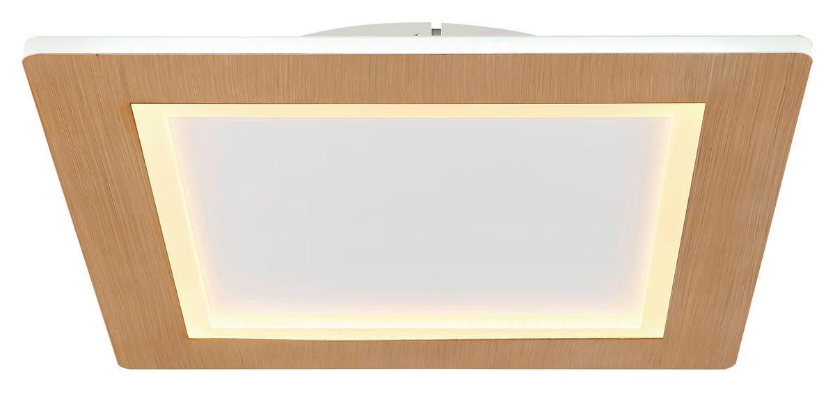 LED-DECKENLEUCHTE 30 W    40/40/5 cm  - Weiss/Opal, Basics, Kunststoff/Metall (40/40/5cm) - Globo