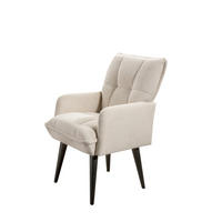 STOLICA S NASLONOM ZA RUKE  bež  drvo, tekstil, drvni materijal      - bež/crna, Moderno, drvni materijal/drvo (75/93/57cm) - Livetastic