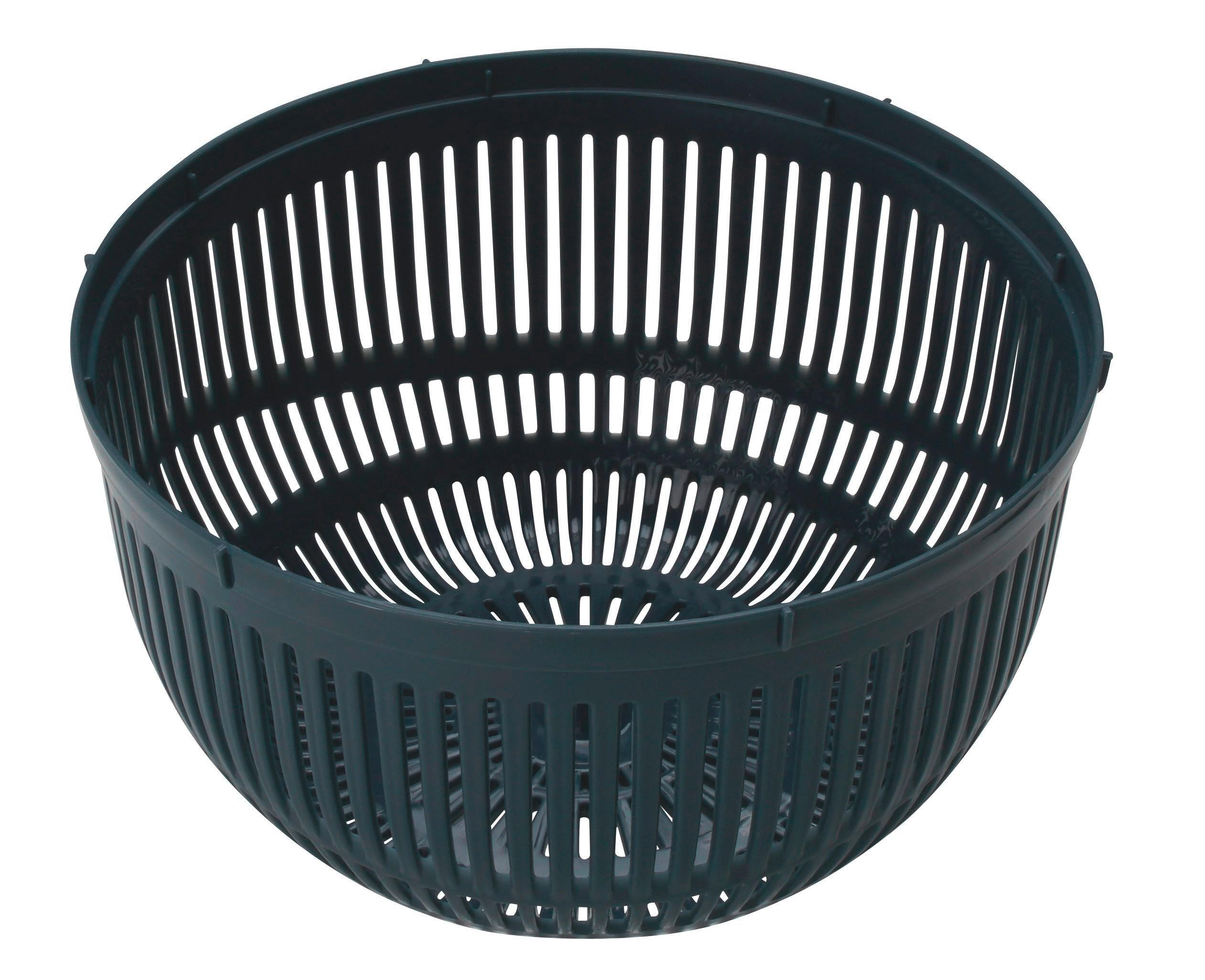 Thumbnail - Chefkoch+Fackelmann Salatschleuder, Grün, Dunkelgrau, Kunststoff, rund, herausnehmbare Schälchen, Kochen, Küchenhelfer, ...