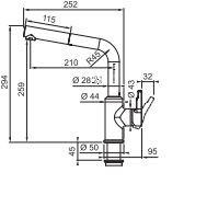 KÜCHENARMATUR 115.0627.523  - Schwarz, Basics, Metall (25,2/29,4/9,5cm) - Franke