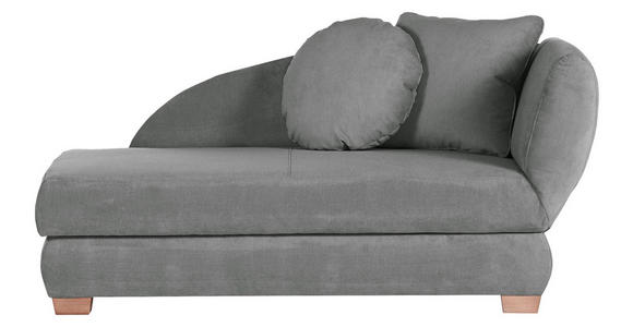 RÉCAMIERE Grau Mikrofaser Bettkasten  - Eichefarben/Grau, LIFESTYLE, Holz/Textil (176/85/88cm) - Xora