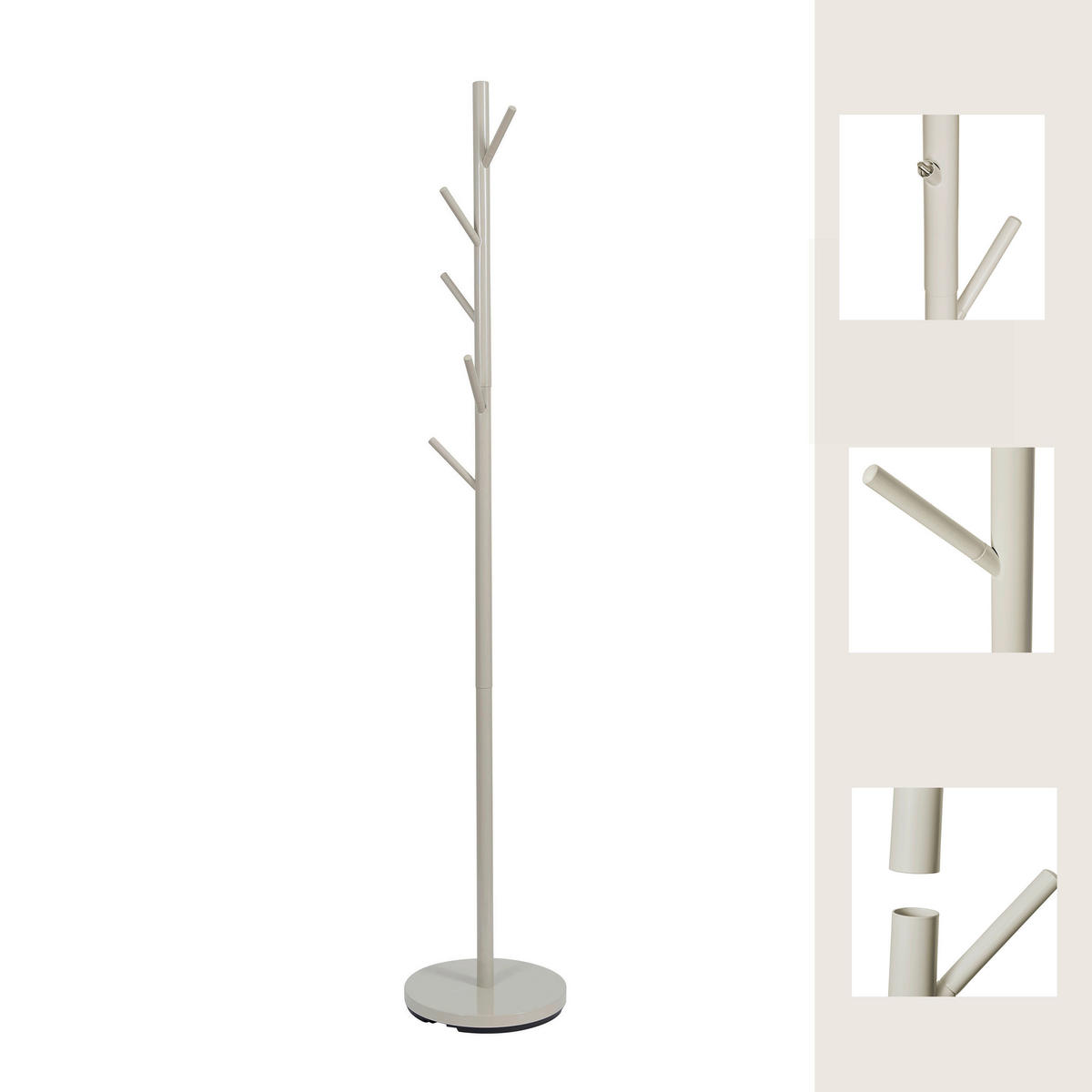GARDEROBENSTÄNDER in Greige   - Greige, Basics, Metall (30/30/170cm) - LOVE IT STORE IT