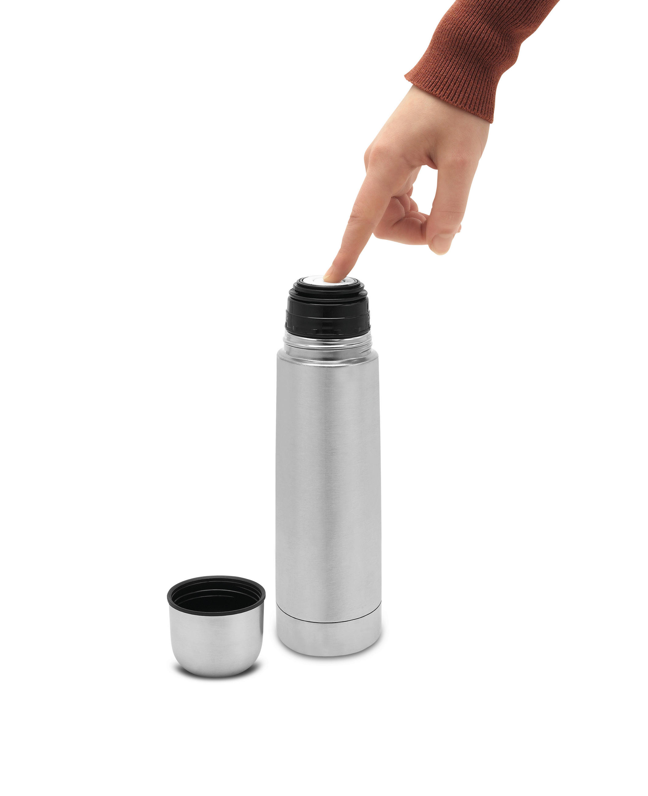ISOLIERFLASCHE 0,5 l  - Silberfarben, Basics, Metall - My Baby Lou