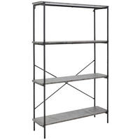 REGAL  110/170/32 cm Grau, Schwarz  - Schwarz/Grau, Design, Holzwerkstoff/Metall (110/170/32cm) - MID.YOU