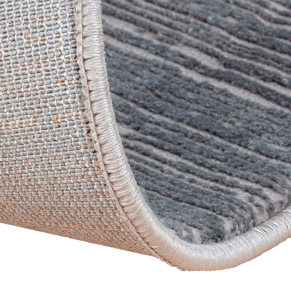 VÄVD MATTA 120/170 cm LIMA  - mörkgrå, Basics, textil (120/170cm)