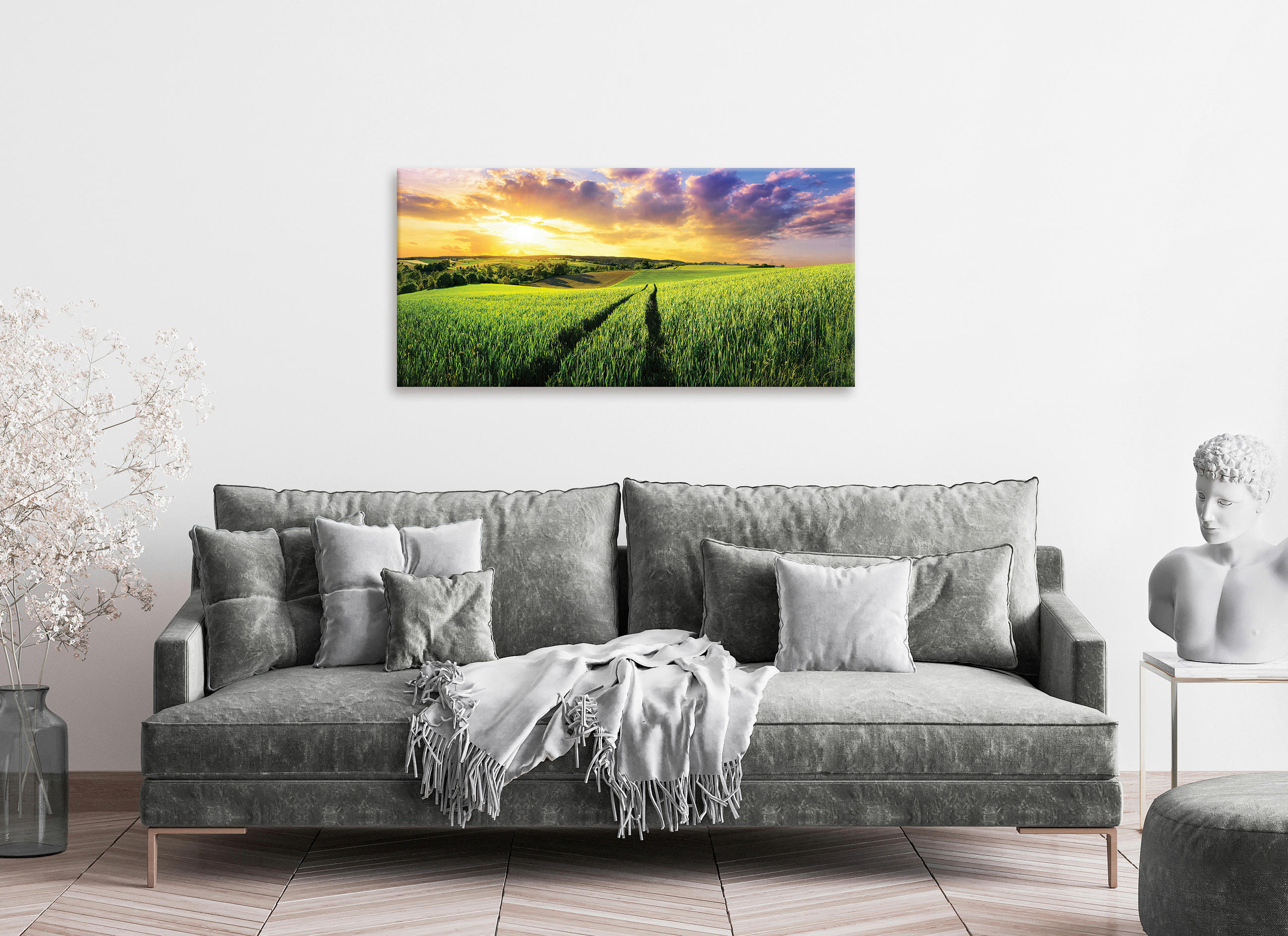 OBRAZ NA PLÁTNĚ, krajina a příroda, 115/55 cm  - vícebarevná, Natur, dřevo/papír (115/55cm) - Euroart