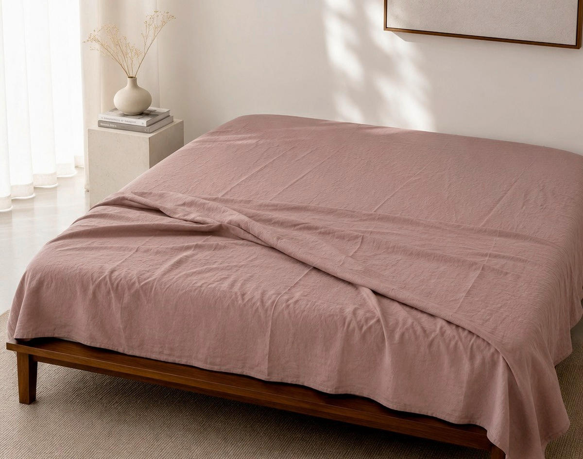 LEINENBETTTUCH 150/250 cm  - Taupe, Basics, Textil (150/250cm)