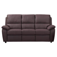 CANAPEA CU 3 LOCURI lemn, textil maro  - maro/negru, Design, plastic/lemn (198/95/99cm) - Cantus